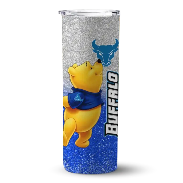 custom buffalo bulls winnie the pooh royal blue gray skinny tumbler best selling