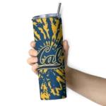 custom-california-golden-bears-metallic-grid-blue-skinny-tumbler-best-selling.webp