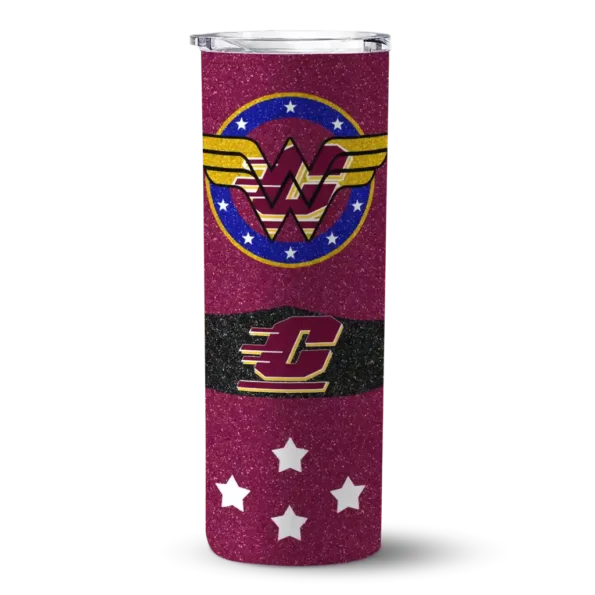 custom central michigan chippewas star cluster maroon skinny tumbler best selling
