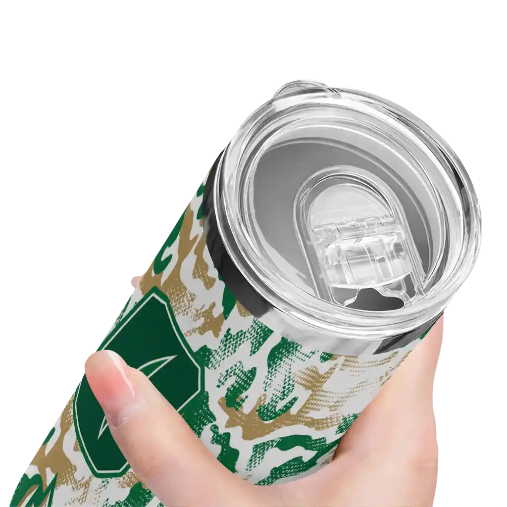 custom-charlotte-49ers-claw-marks-green-white-skinny-tumbler-high-quality.webp