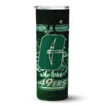 custom-charlotte-49ers-rose-romance-green-black-skinny-tumbler-best-selling.webp