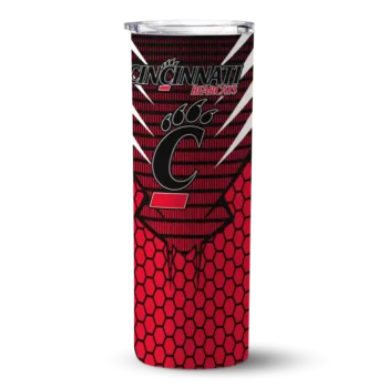 Cincinnati Bearcats Tumber - Custom Chevron Stripes Skinny Red