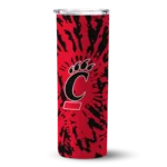 custom-cincinnati-bearcats-metallic-grid-red-skinny-tumbler-best-selling.webp