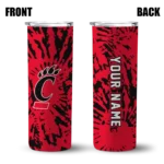 custom-cincinnati-bearcats-metallic-grid-red-skinny-tumbler-best-selling.webp