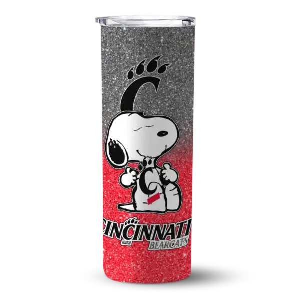 custom cincinnati bearcats snoopy attitude red skinny tumbler best selling