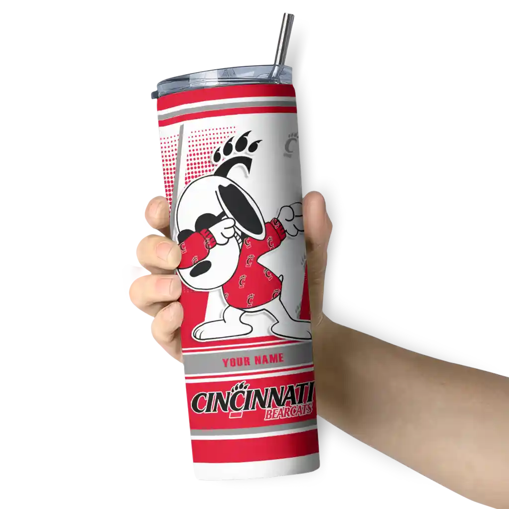 custom-cincinnati-bearcats-snoopy-dog-red-white-skinny-tumbler-premium-grade.webp