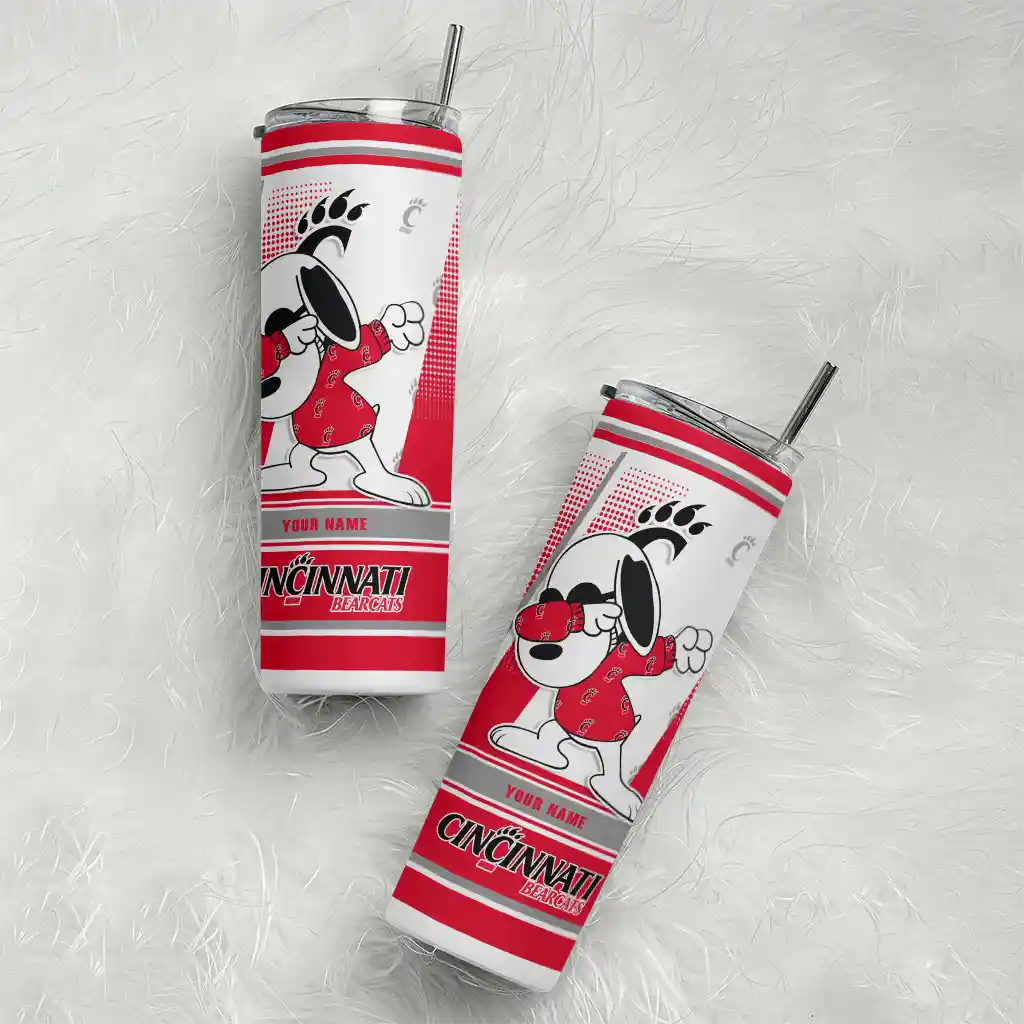 custom-cincinnati-bearcats-snoopy-dog-red-white-skinny-tumbler-top-rated.webp