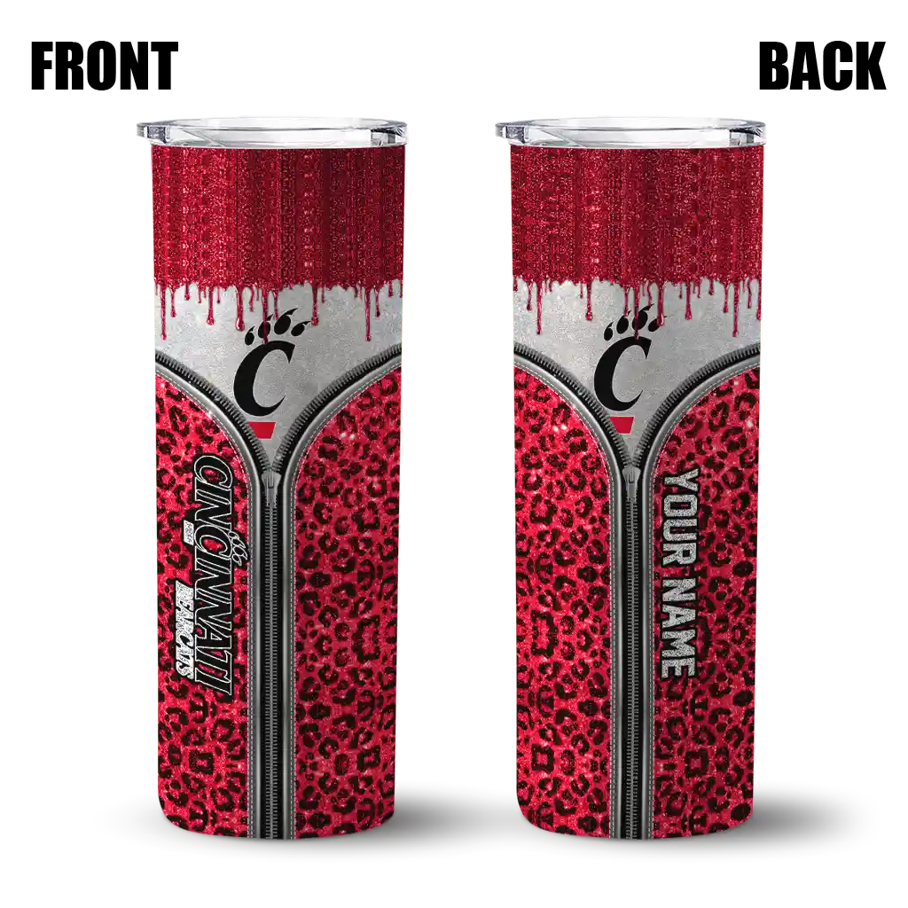 custom-cincinnati-bearcats-sparkle-drip-red-skinny-tumbler-fashion-forward.webp