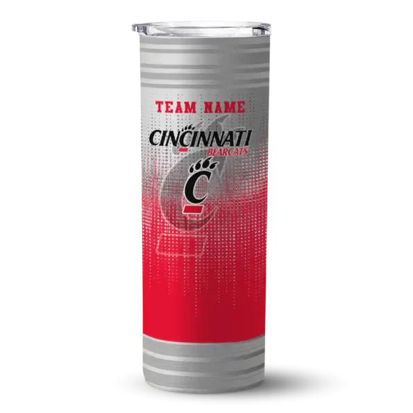 custom cincinnati bearcats swirl texture red skinny tumbler best selling