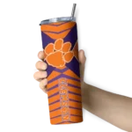 custom-clemson-tigers-camo-texture-orange-skinny-tumbler-best-selling.webp