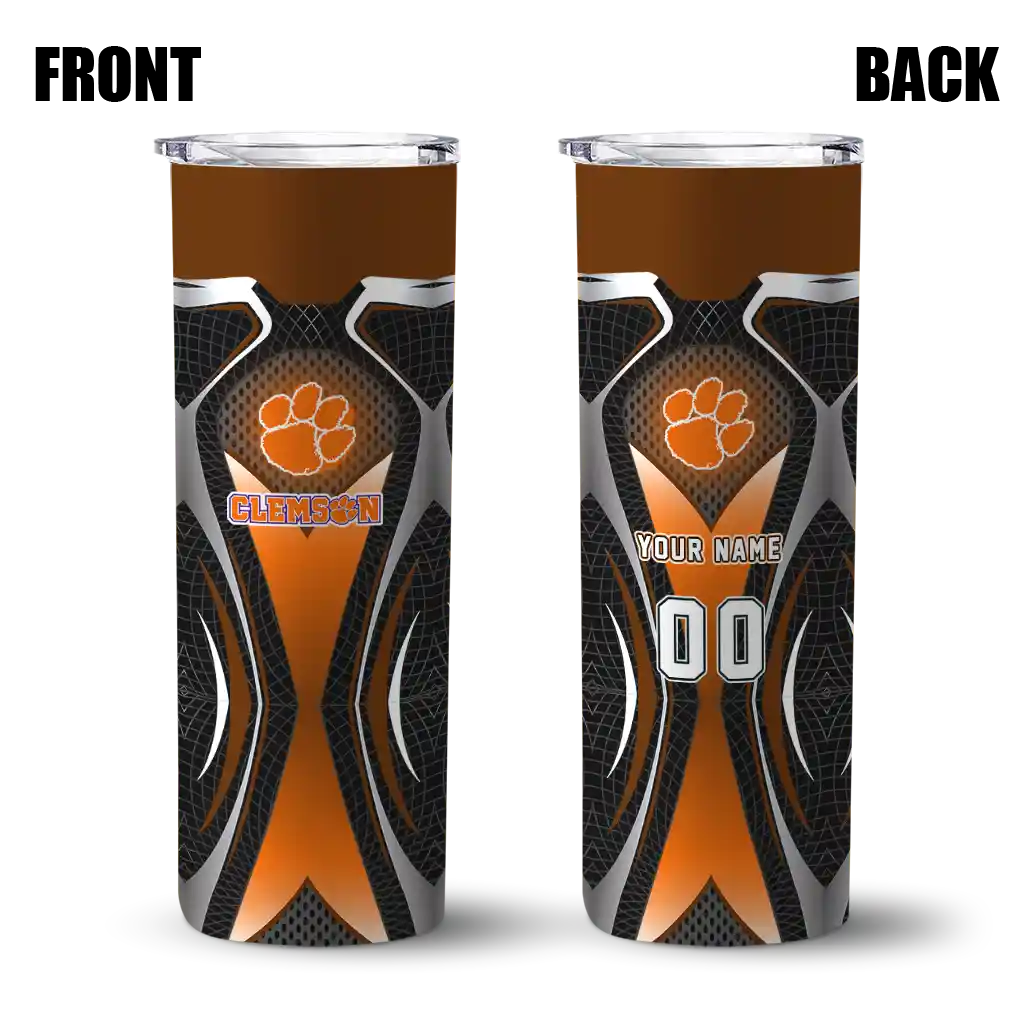 custom-clemson-tigers-superman-emblem-orange-black-skinny-tumbler-fashion-forward.webp