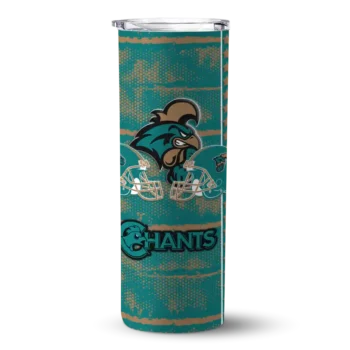 Custom Coastal Carolina Chanticleers Chevron Patch Green Skinny Tumbler