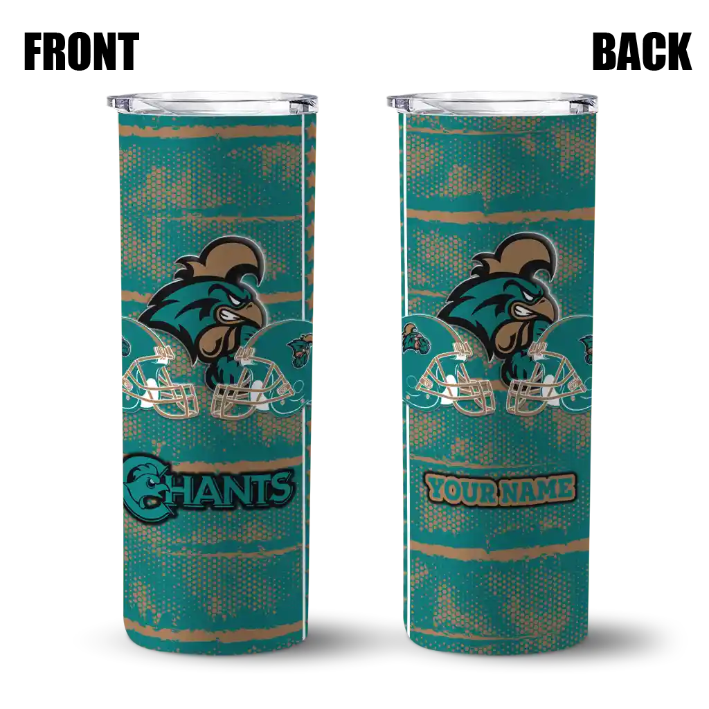 custom-coastal-carolina-chanticleers-chevron-patch-green-skinny-tumbler-fashion-forward.webp