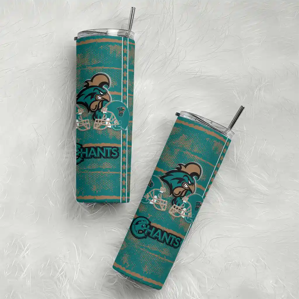 custom-coastal-carolina-chanticleers-chevron-patch-green-skinny-tumbler-top-rated.webp