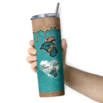 custom-coastal-carolina-chanticleers-pixel-fade-green-skinny-tumbler-best-selling-1.webp