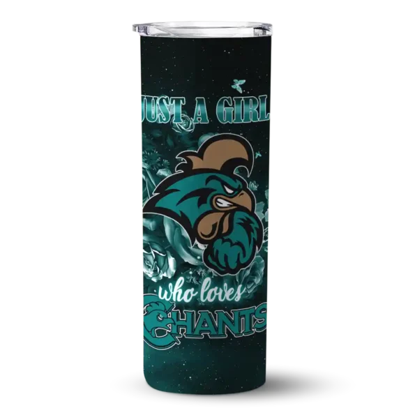 custom coastal carolina chanticleers rose romance green black skinny tumbler best selling
