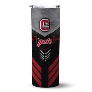Custom Colgate Raiders Hexagon Honeycomb Maroon Black Skinny Tumbler