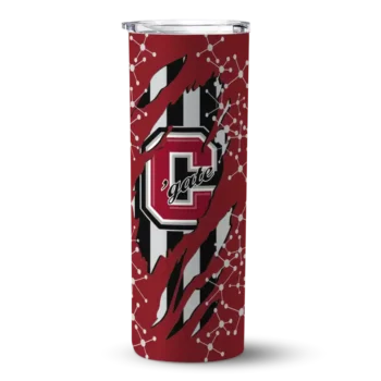 Custom Colgate Raiders Star Pop Maroon Black Skinny Tumbler