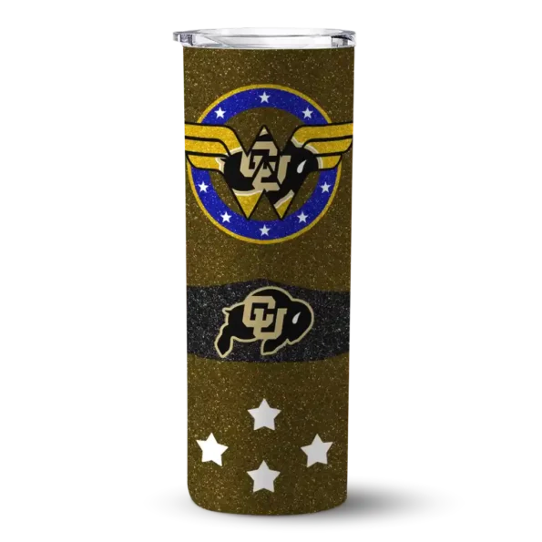 custom colorado buffaloes star cluster gold skinny tumbler best selling