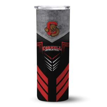 Custom Cornell Big Red Hexagon Honeycomb Red Black Skinny Tumbler