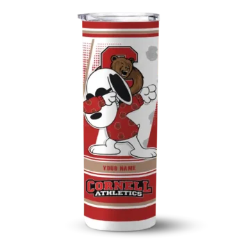 Custom Cornell Big Red Snoopy Dog Red White Skinny Tumbler