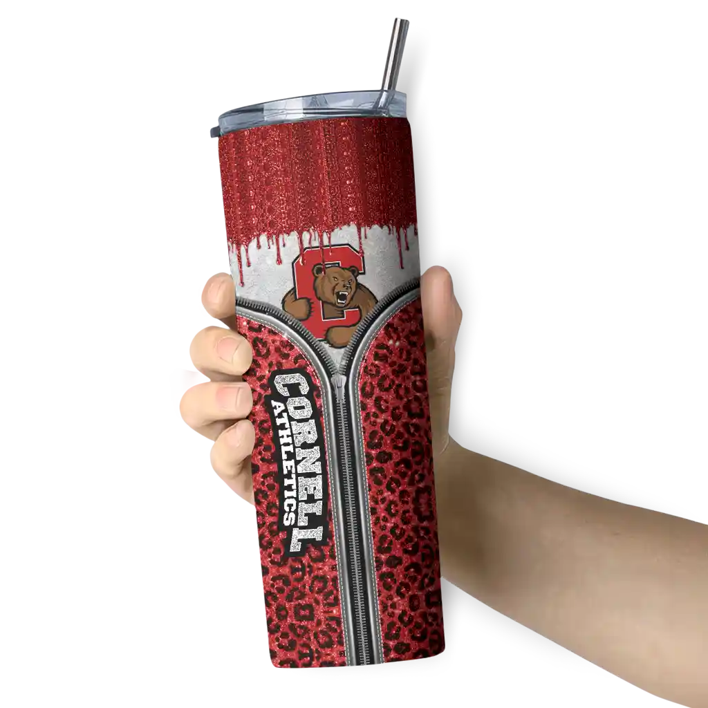 custom-cornell-big-red-sparkle-drip-red-skinny-tumbler-premium-grade.webp