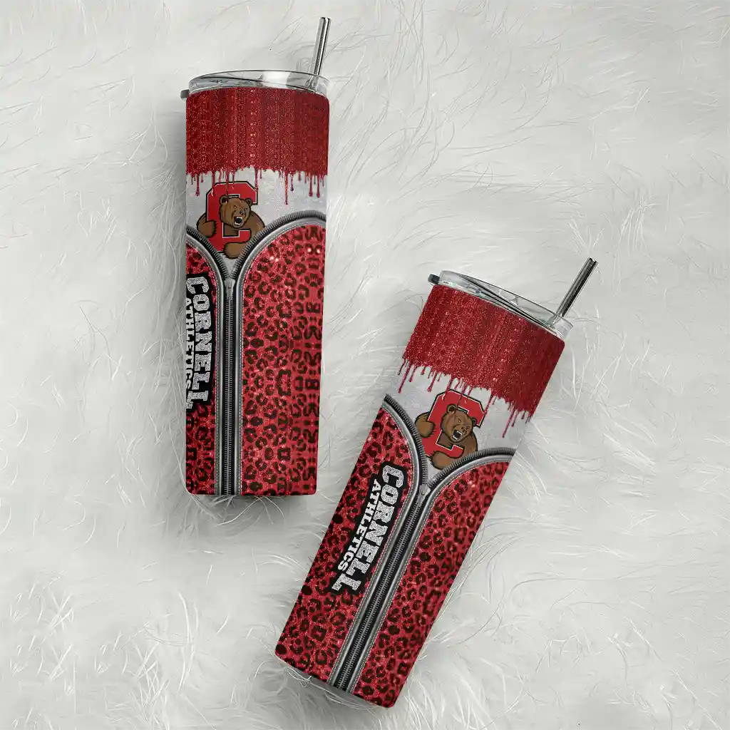 custom-cornell-big-red-sparkle-drip-red-skinny-tumbler-top-rated.webp