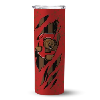 Custom Cornell Big Red Star Pop Red Black Skinny Tumbler