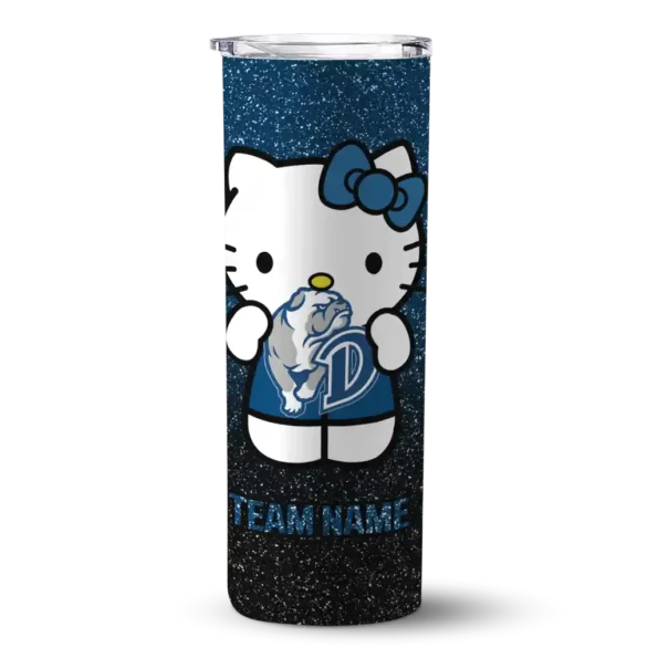 custom drake bulldogs hello kitty blue black skinny tumbler best selling