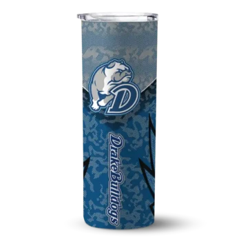 Drake Bulldogs Tumber - Custom Spiral Burst Print Skinny Blue