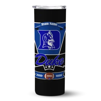 Custom Duke Blue Devils Helmet Belt Blue Black Skinny Tumbler
