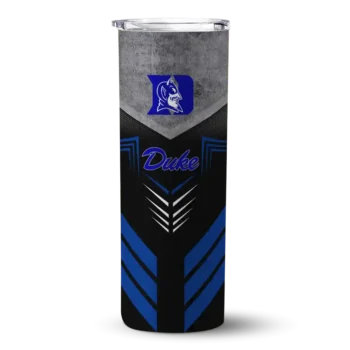 Custom Duke Blue Devils Hexagon Honeycomb Blue Black Skinny Tumbler