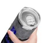 custom-duke-blue-devils-hexagon-honeycomb-blue-black-skinny-tumbler-best-selling.webp