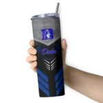 custom-duke-blue-devils-hexagon-honeycomb-blue-black-skinny-tumbler-best-selling.webp
