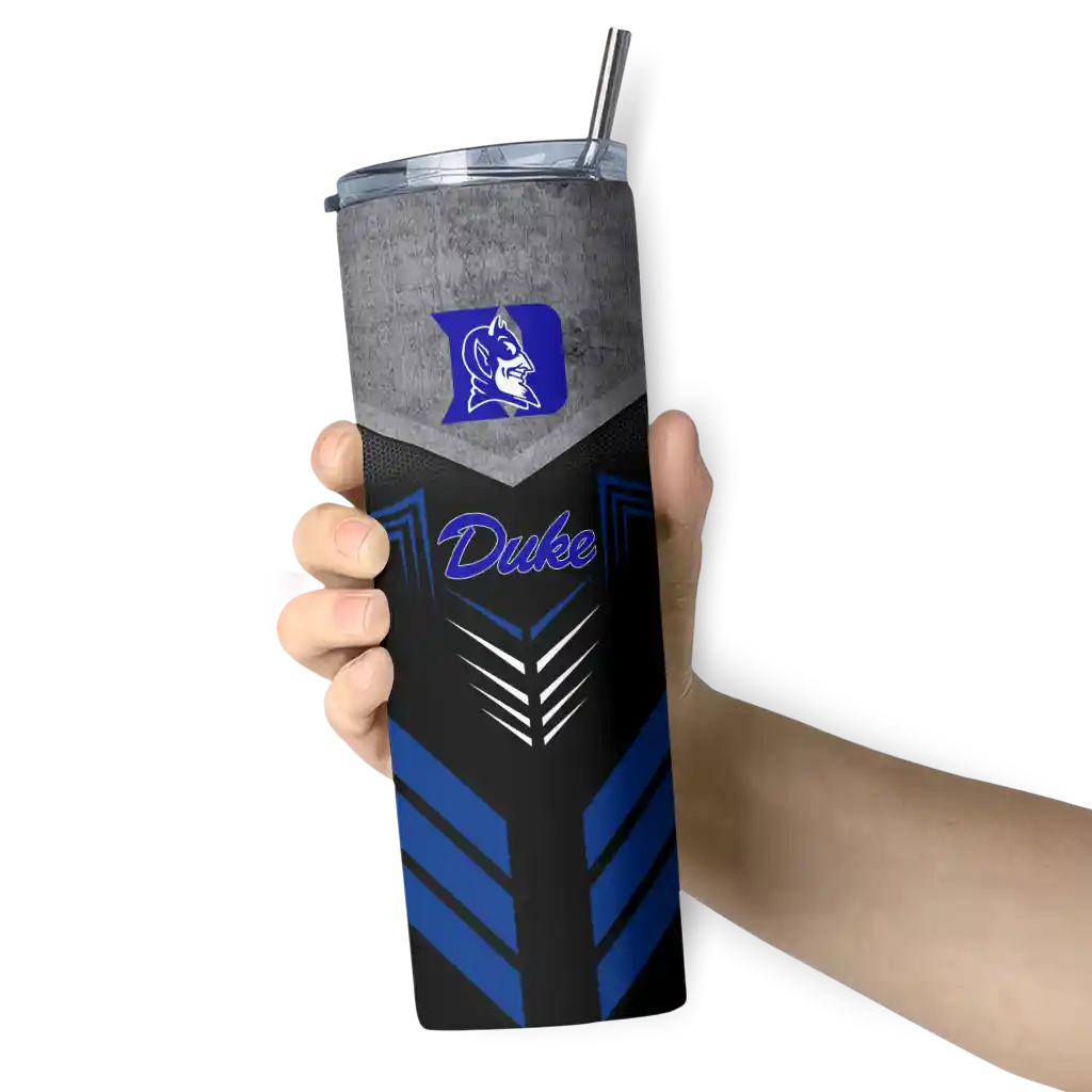 custom-duke-blue-devils-hexagon-honeycomb-blue-black-skinny-tumbler-premium-grade.webp