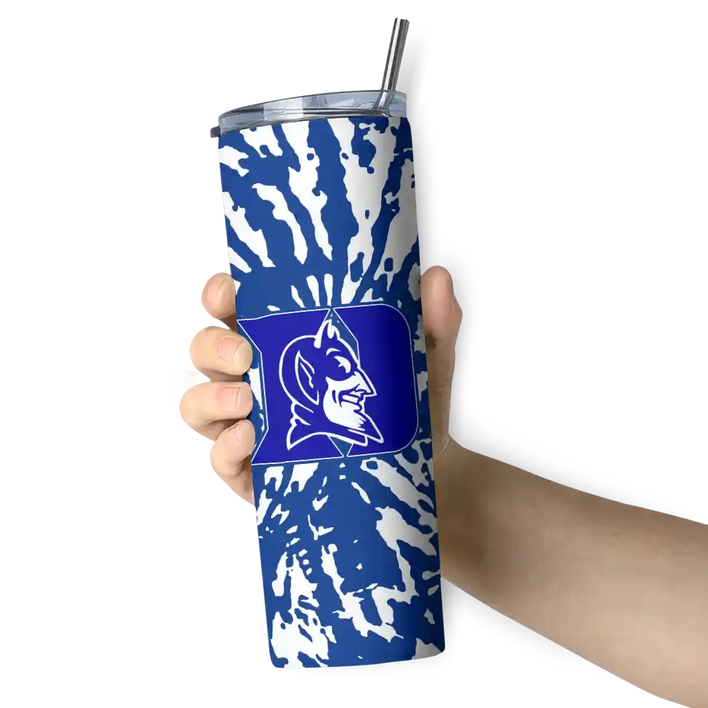 custom-duke-blue-devils-metallic-grid-blue-skinny-tumbler-premium-grade.webp