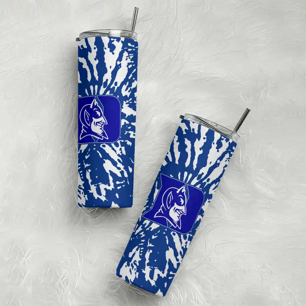 custom-duke-blue-devils-metallic-grid-blue-skinny-tumbler-top-rated.webp