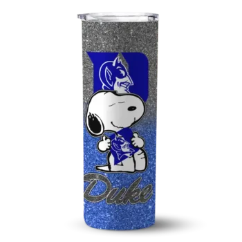 Custom Duke Blue Devils Snoopy Attitude Blue Skinny Tumbler