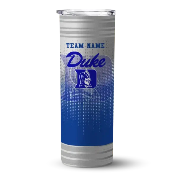 custom duke blue devils swirl texture blue skinny tumbler best selling