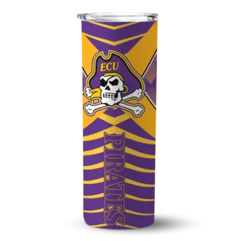 East Carolina Pirates Tumber - Custom Camo Texture Skinny Purple