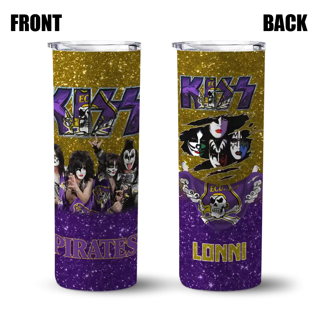 custom-east-carolina-pirates-kiss-band-gold-skinny-tumbler-fashion-forward.webp