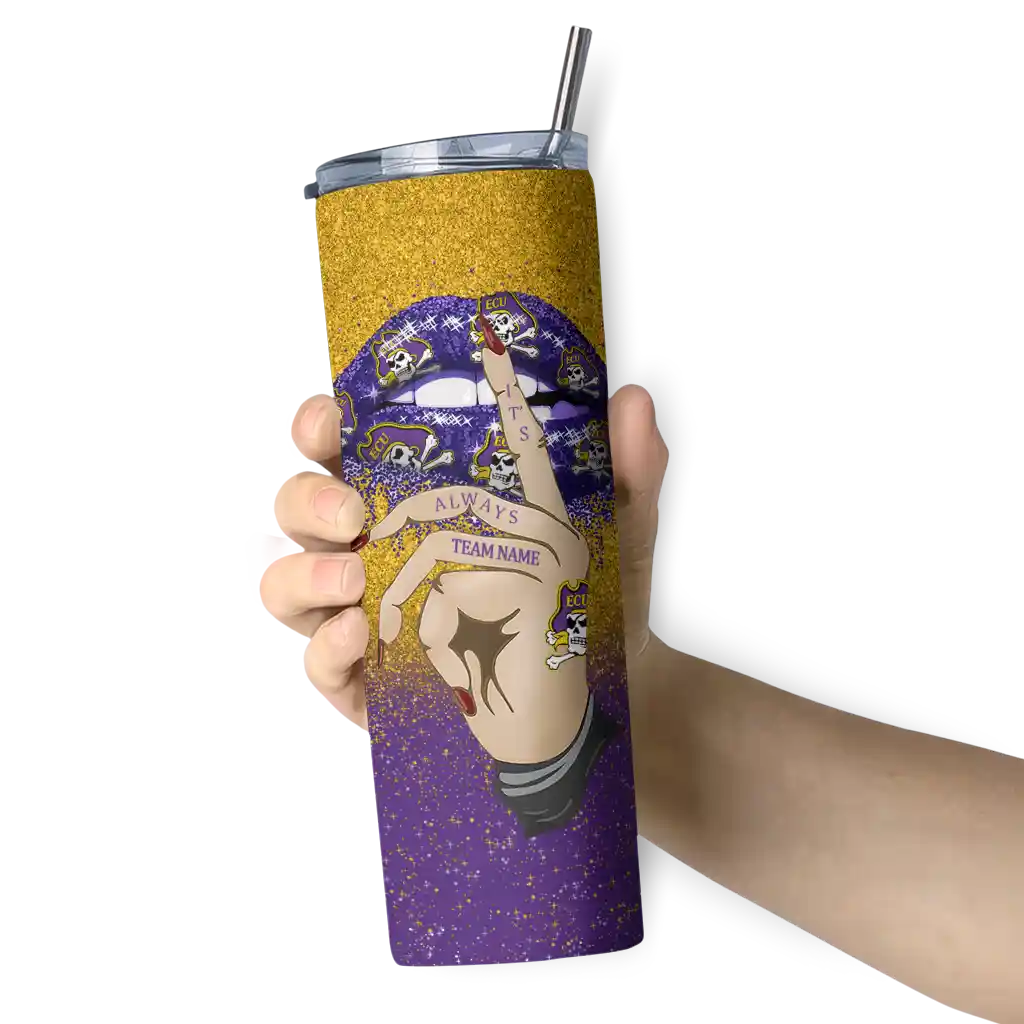 custom-east-carolina-pirates-sparkle-lips-purple-skinny-tumbler-premium-grade.webp