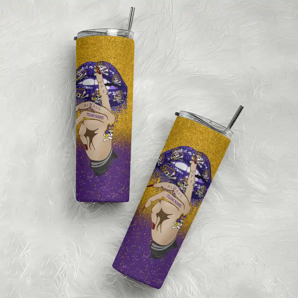 custom-east-carolina-pirates-sparkle-lips-purple-skinny-tumbler-top-rated.webp