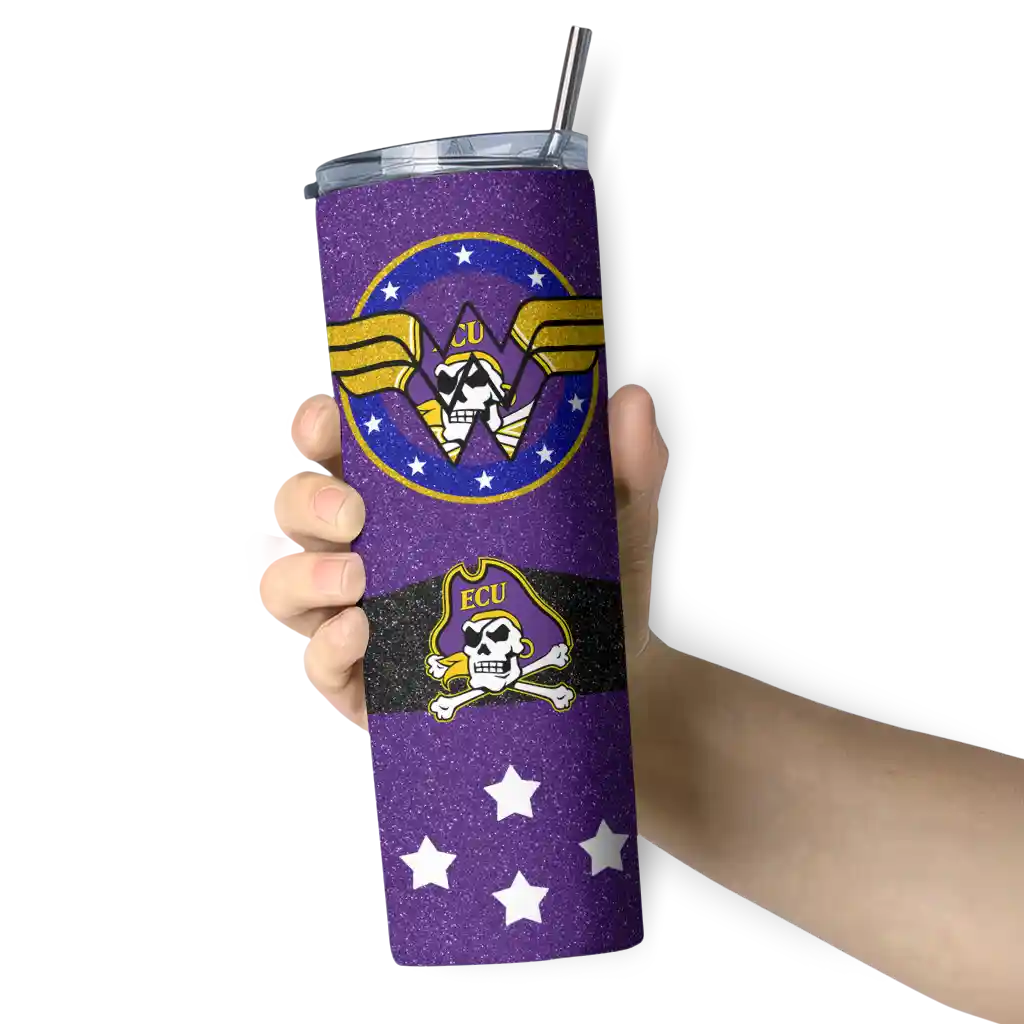 custom-east-carolina-pirates-star-cluster-purple-skinny-tumbler-premium-grade.webp