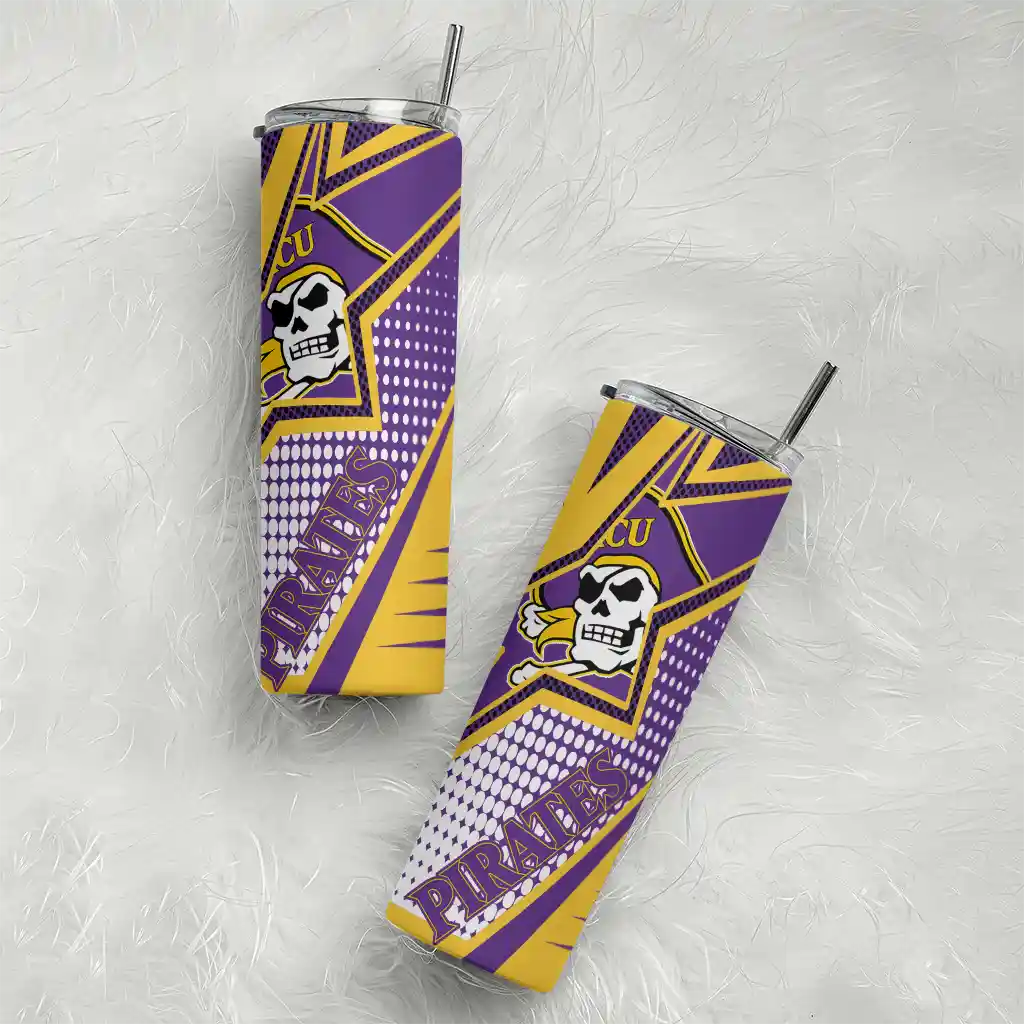 custom-east-carolina-pirates-web-stripes-purple-white-skinny-tumbler-top-rated.webp