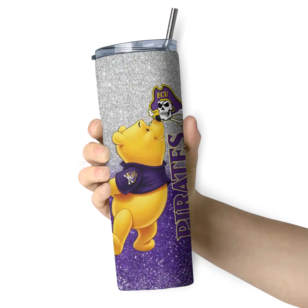 custom-east-carolina-pirates-winnie-the-pooh-purple-gray-skinny-tumbler-premium-grade.webp