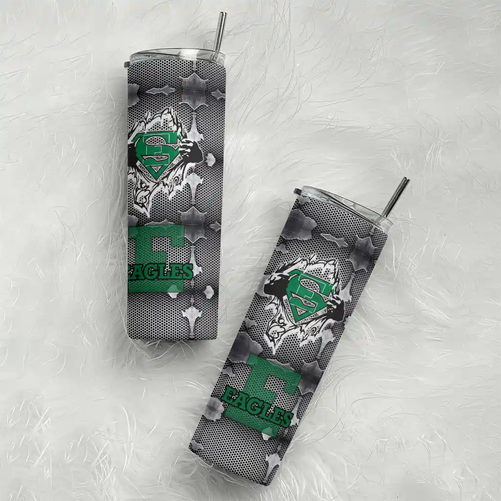 custom-eastern-michigan-eagles-chevron-v-green-gray-skinny-tumbler-top-rated.webp