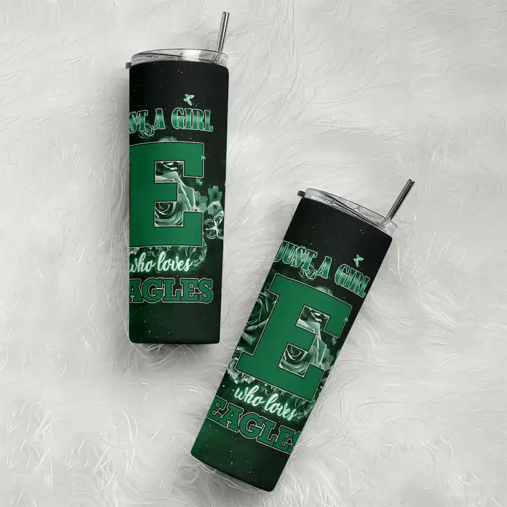 custom-eastern-michigan-eagles-rose-romance-green-black-skinny-tumbler-top-rated.webp