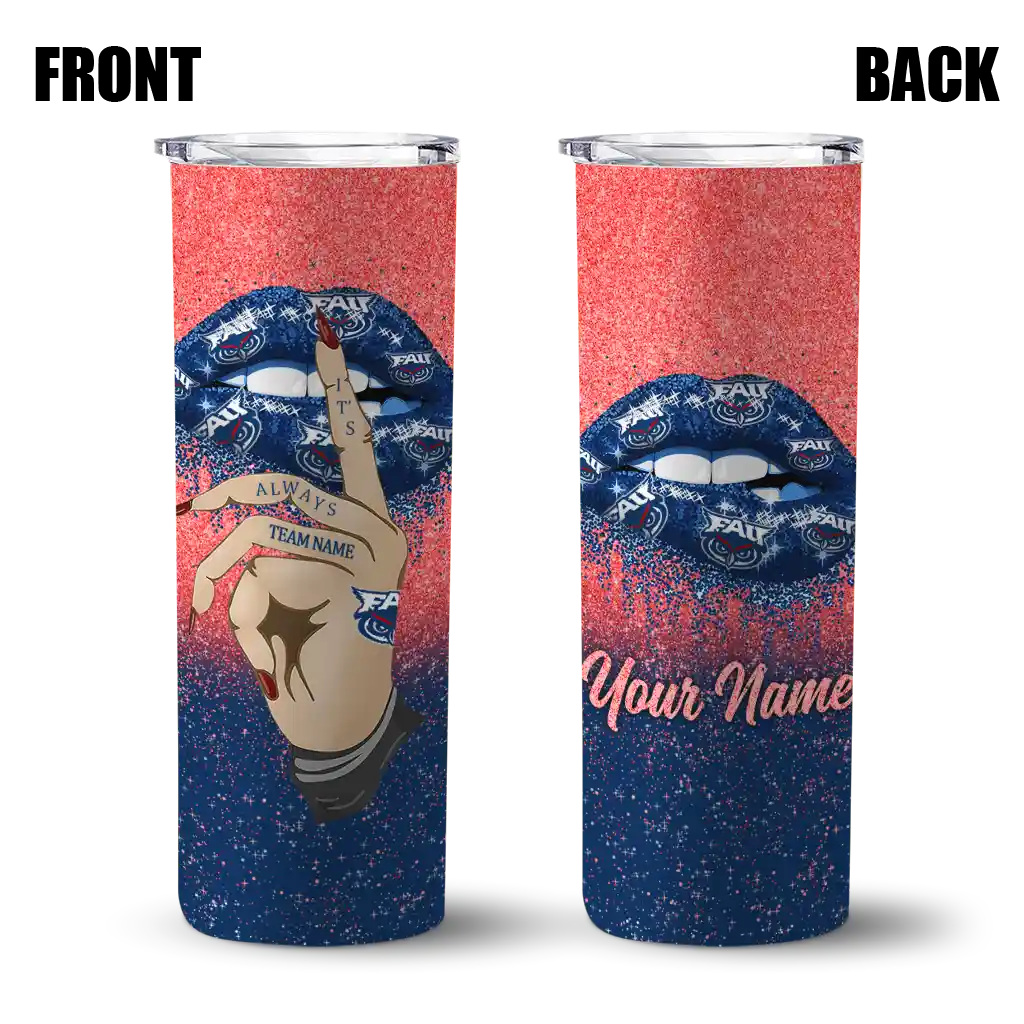 custom-florida-atlantic-owls-sparkle-lips-blue-skinny-tumbler-fashion-forward.webp