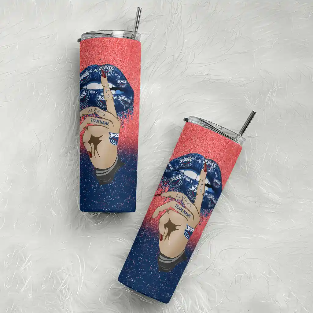 custom-florida-atlantic-owls-sparkle-lips-blue-skinny-tumbler-top-rated.webp